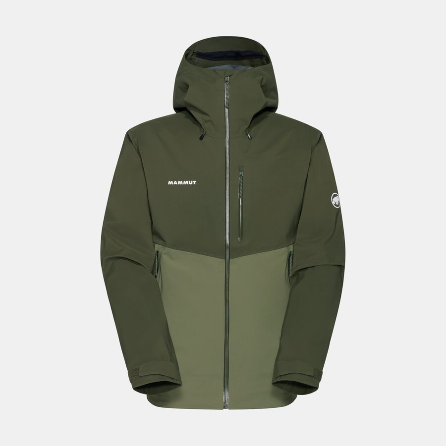jaqueta com capuz alto guide hs masculina cor marsh dark.