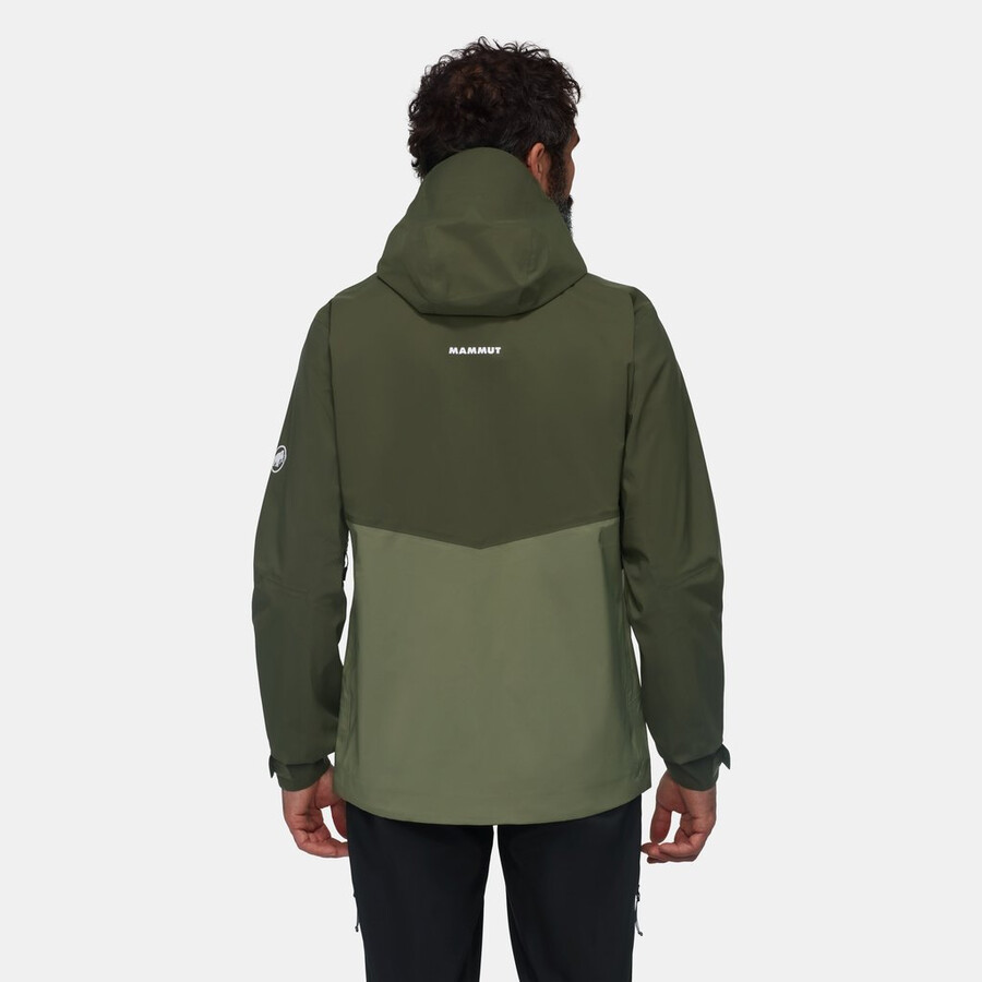 jaqueta com capuz alto guide hs masculina cor marsh dark.