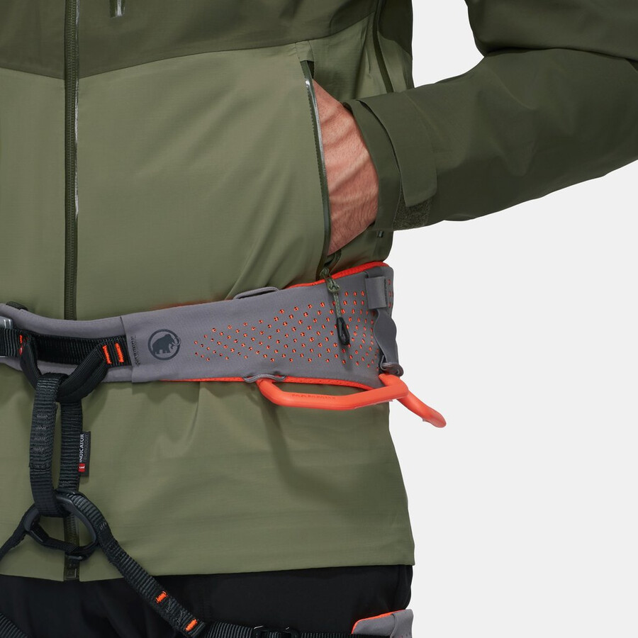 jaqueta com capuz alto guide hs masculina cor marsh dark.