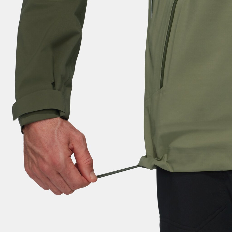 jaqueta com capuz alto guide hs masculina cor marsh dark.