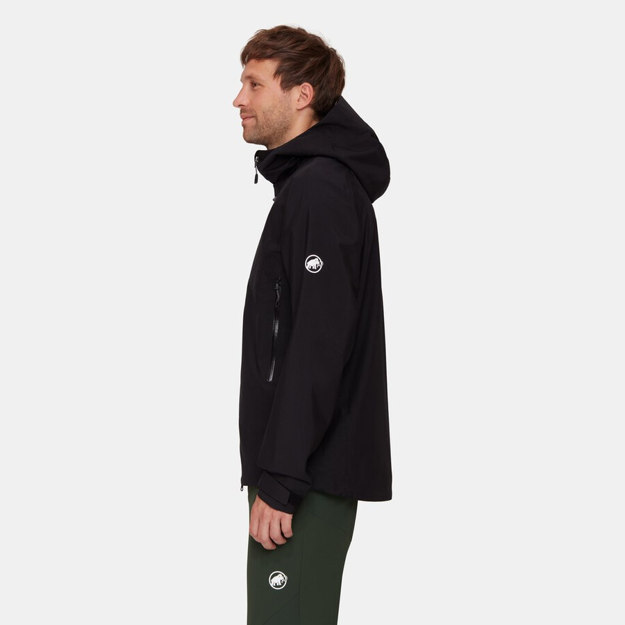 jaqueta com capuz crater iv hs masculina cor prata sálvia-strata