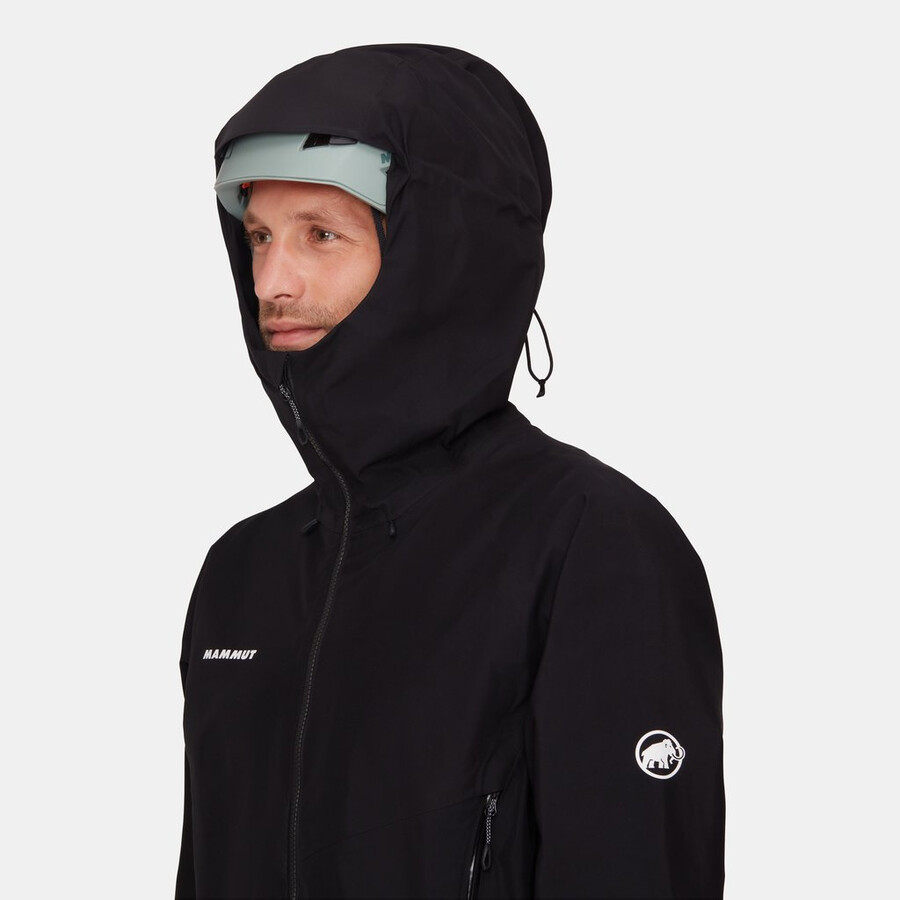 jaqueta com capuz crater iv hs masculina cor prata sálvia-strata