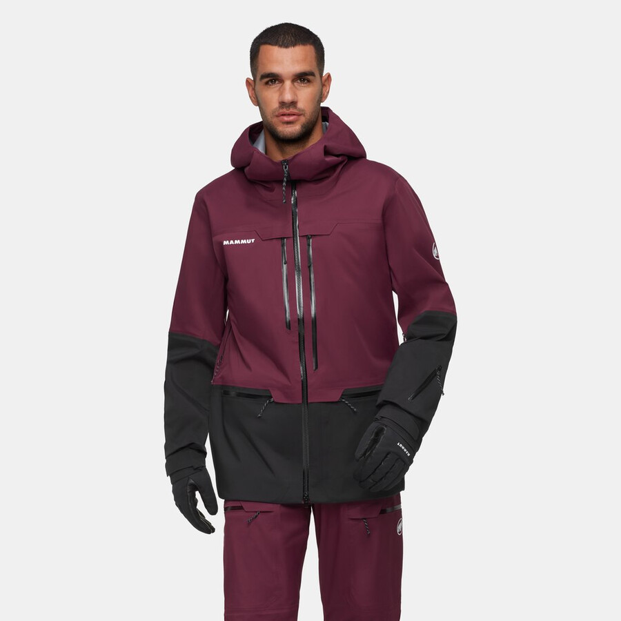 jaqueta com capuz haldigrat hs masculina vin-preta