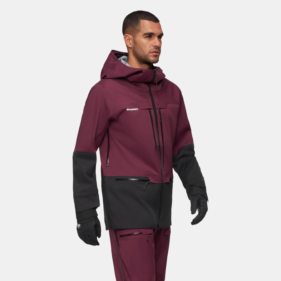 jaqueta com capuz haldigrat hs masculina vin-preta