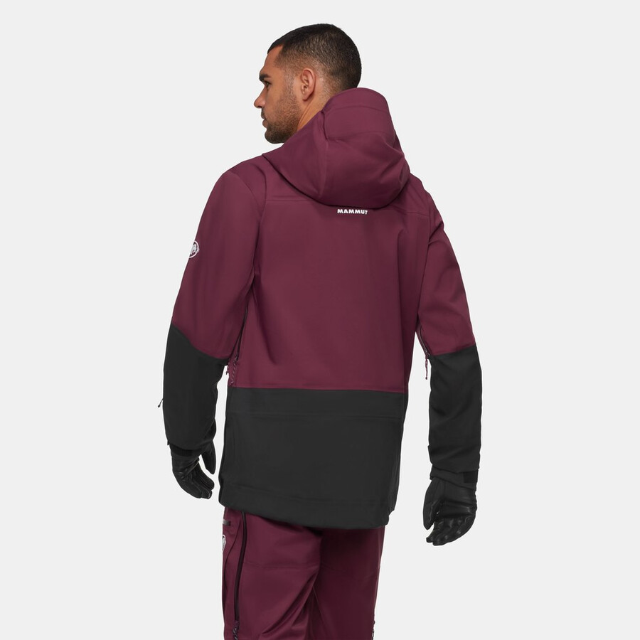 jaqueta com capuz haldigrat hs masculina vin-preta