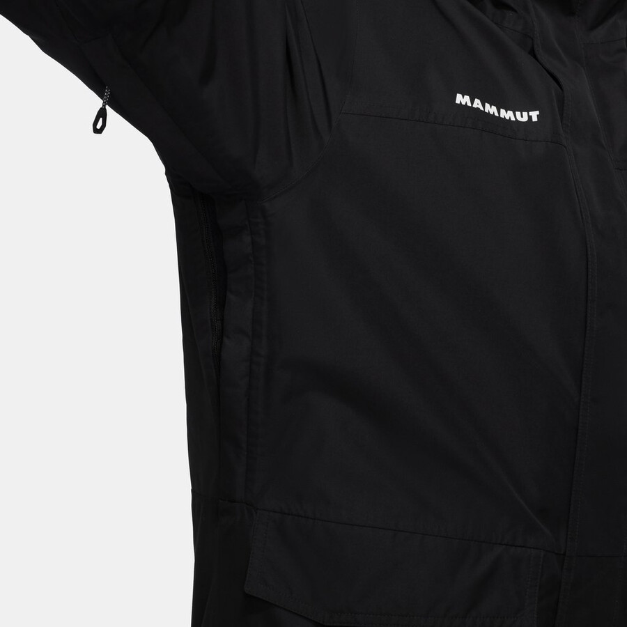 jaqueta com capuz fall line hs thermo masculina preta