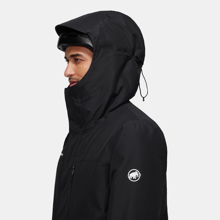 jaqueta com capuz fall line hs thermo masculina preta
