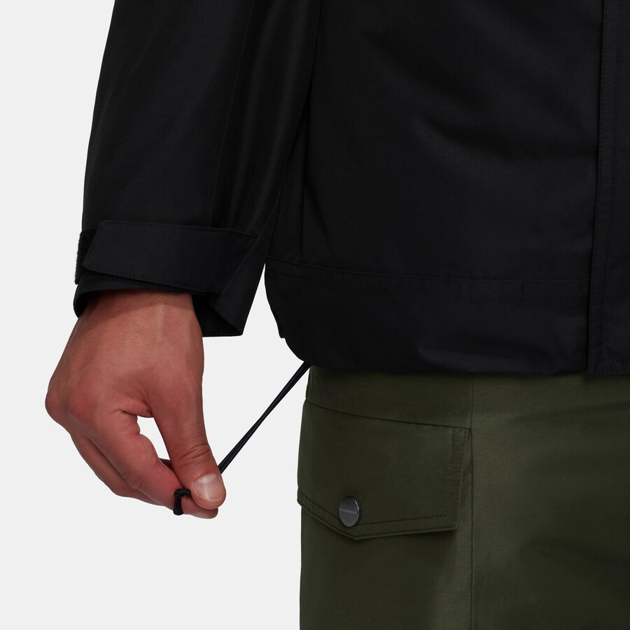 jaqueta com capuz fall line hs thermo masculina preta