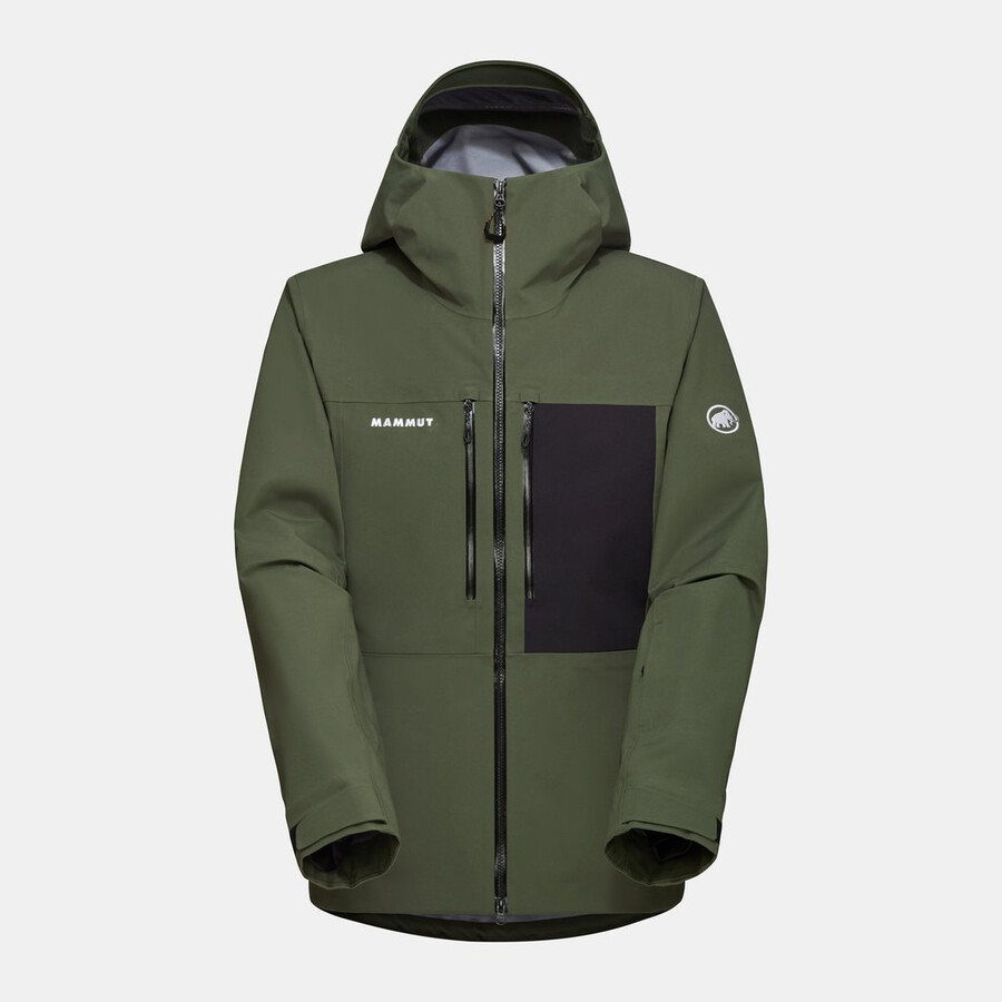 jaqueta com capuz stoney hs masculina cor preto-pântano escuro