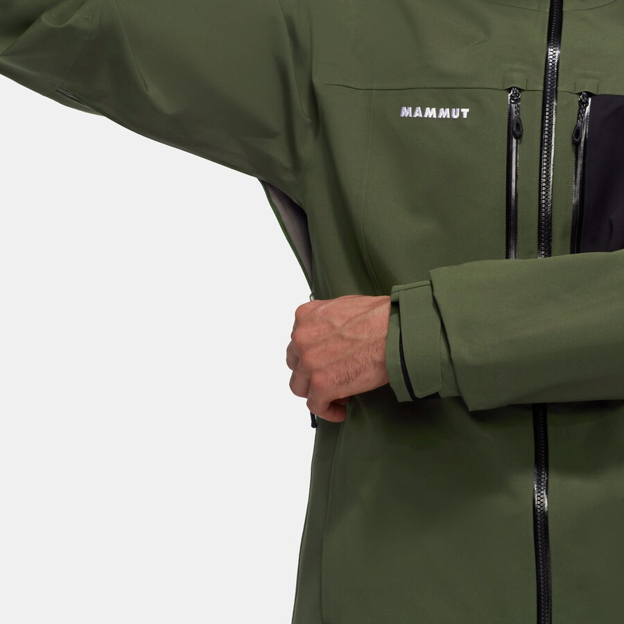 jaqueta com capuz stoney hs masculina cor preto-pântano escuro