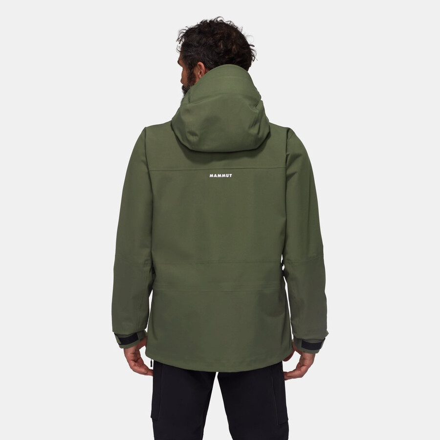 jaqueta com capuz stoney hs masculina cor preto-pântano escuro