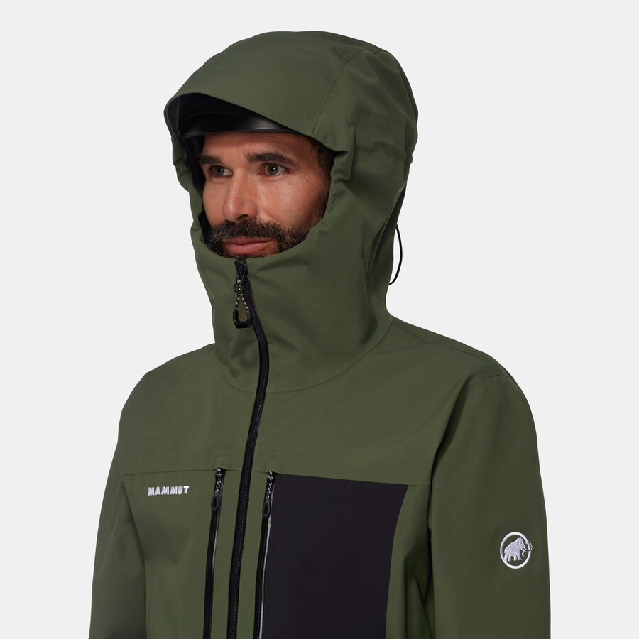 jaqueta com capuz stoney hs masculina cor preto-pântano escuro