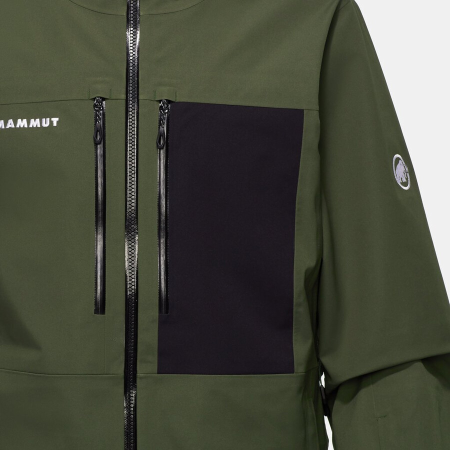 jaqueta com capuz stoney hs masculina cor preto-pântano escuro