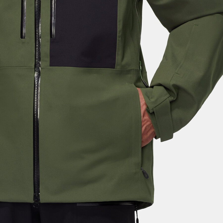 jaqueta com capuz stoney hs masculina cor preto-pântano escuro