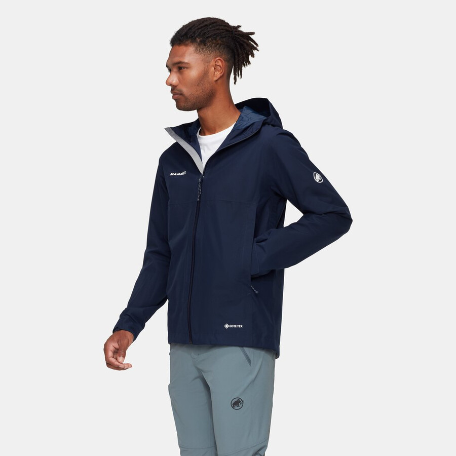 jaqueta com capuz treeline hs masculina cor prata sálvia