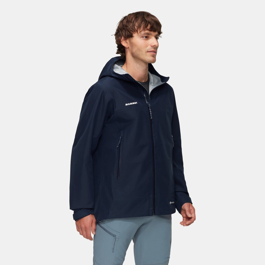 jaqueta com capuz crater light hs masculina mammut vermelha