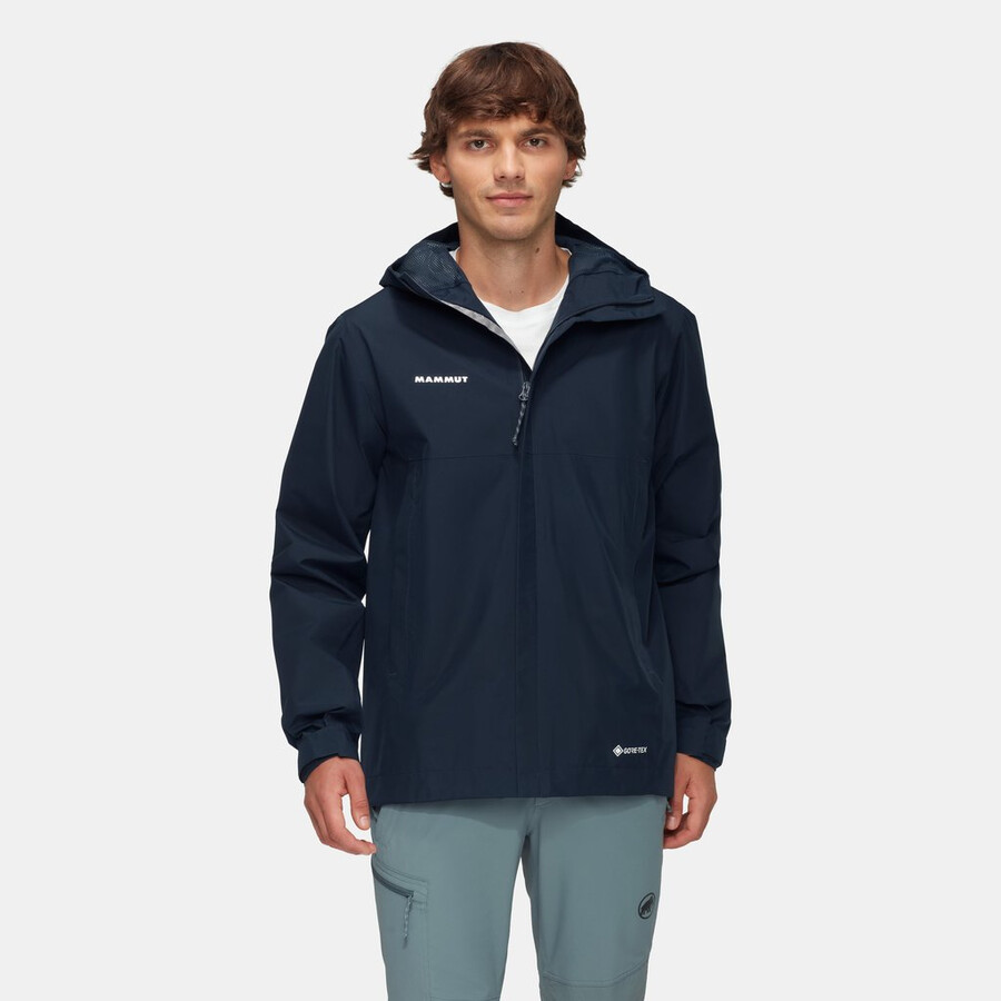 jaqueta com capuz treeline light hs masculina cor marine.