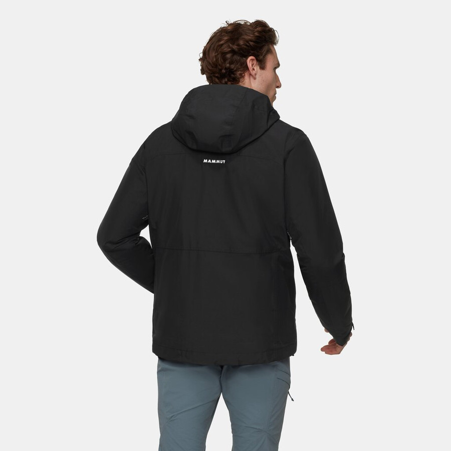 jaqueta com capuz treeline 3 em 1 hs masculina vin-preta