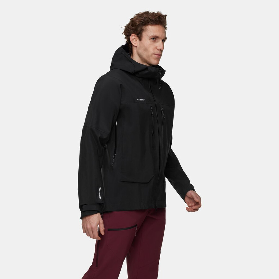 jaqueta com capuz crater pro hs masculina cor vin-preta