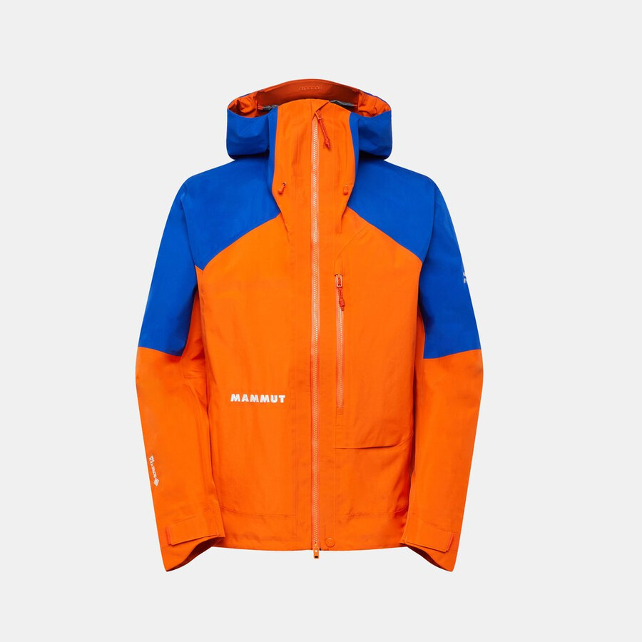 jaqueta com capuz eiger nordwand advanced hs masculina laranja eigerazul eiger