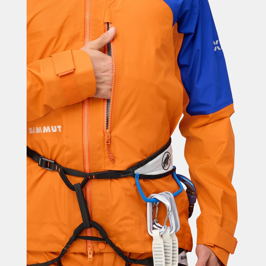 jaqueta com capuz eiger nordwand advanced hs masculina laranja eigerazul eiger