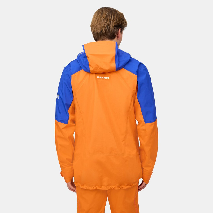 jaqueta com capuz eiger nordwand advanced hs masculina laranja eigerazul eiger