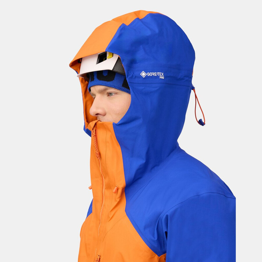 jaqueta com capuz eiger nordwand advanced hs masculina laranja eigerazul eiger