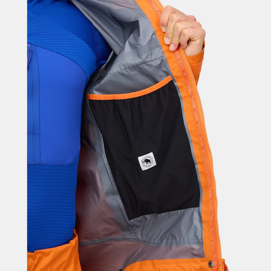 jaqueta com capuz eiger nordwand advanced hs masculina laranja eigerazul eiger