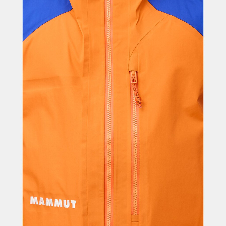 jaqueta com capuz eiger nordwand advanced hs masculina laranja eigerazul eiger