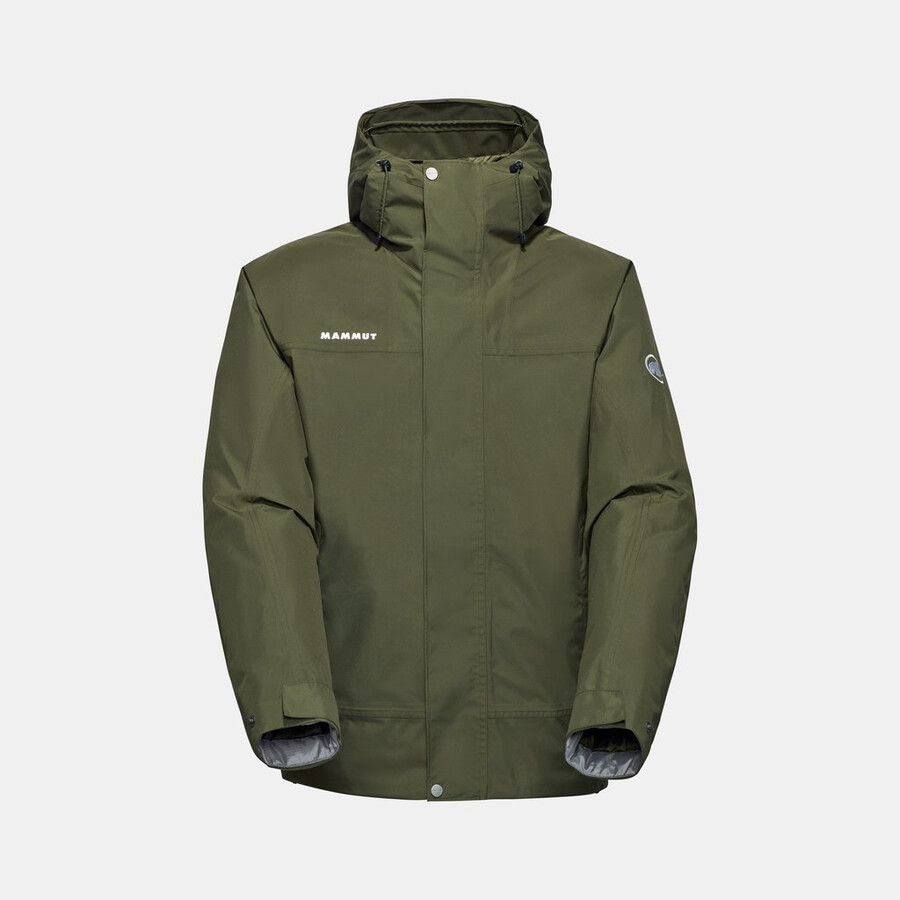 jaqueta com capuz treeline hs thermo masculina cor pântano escuro
