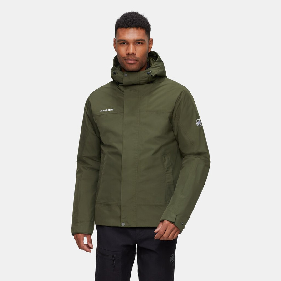 jaqueta com capuz treeline hs thermo masculina cor pântano escuro