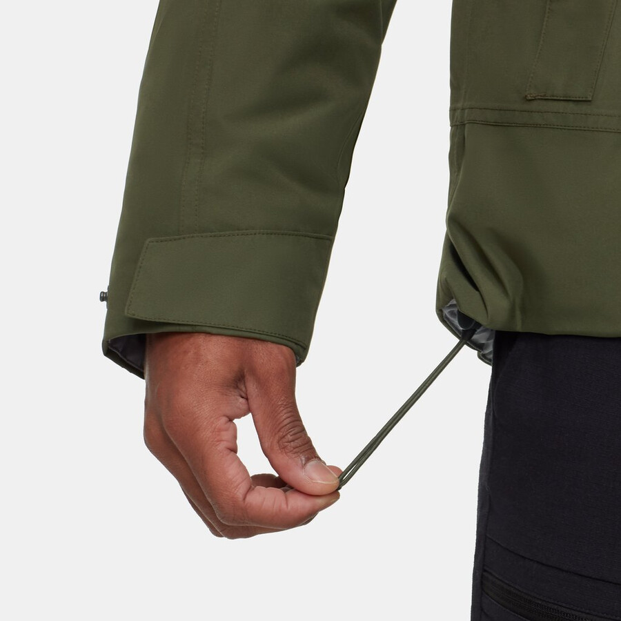 jaqueta com capuz treeline hs thermo masculina cor pântano escuro