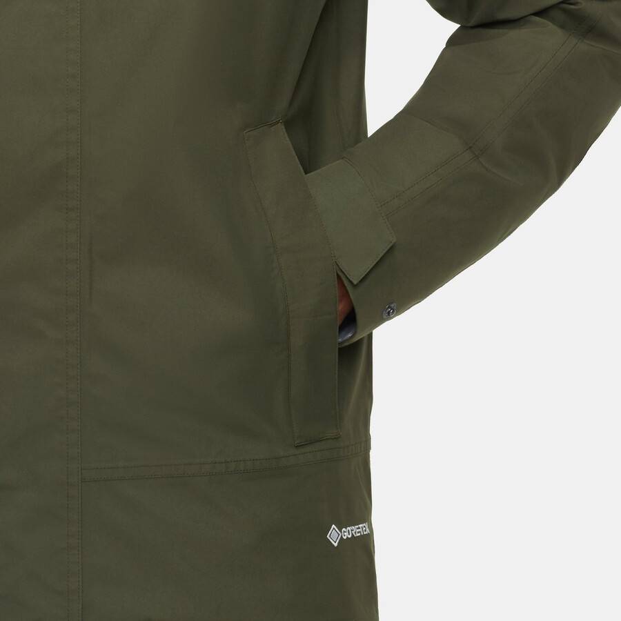 jaqueta com capuz treeline hs thermo masculina cor pântano escuro