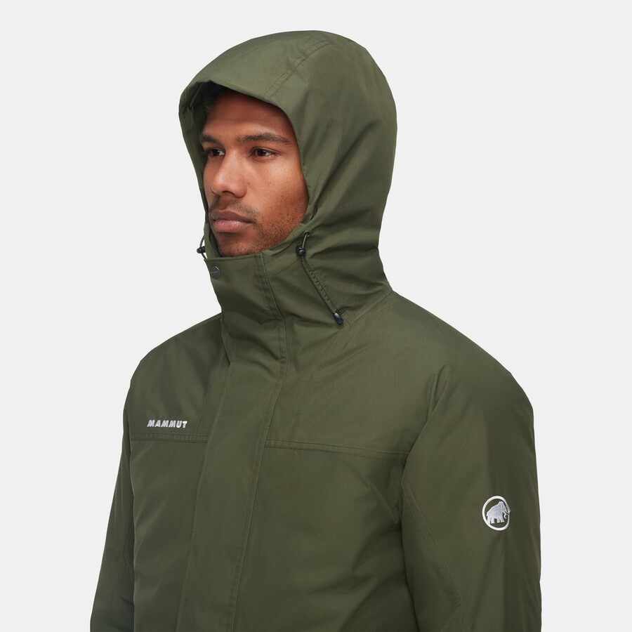 jaqueta com capuz treeline hs thermo masculina cor pântano escuro