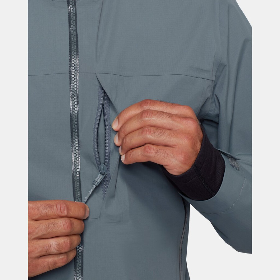 jaqueta com capuz alto guide hs masculina strata