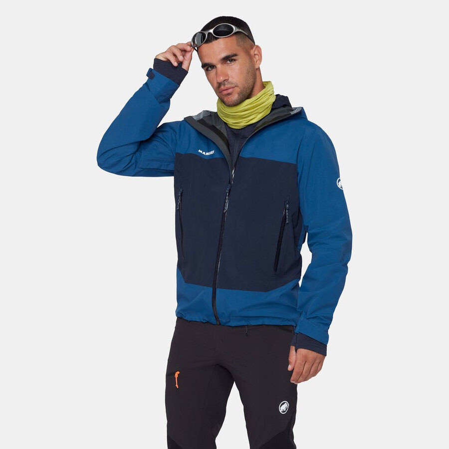 jaqueta com capuz crag hs masculina tschiel-marine