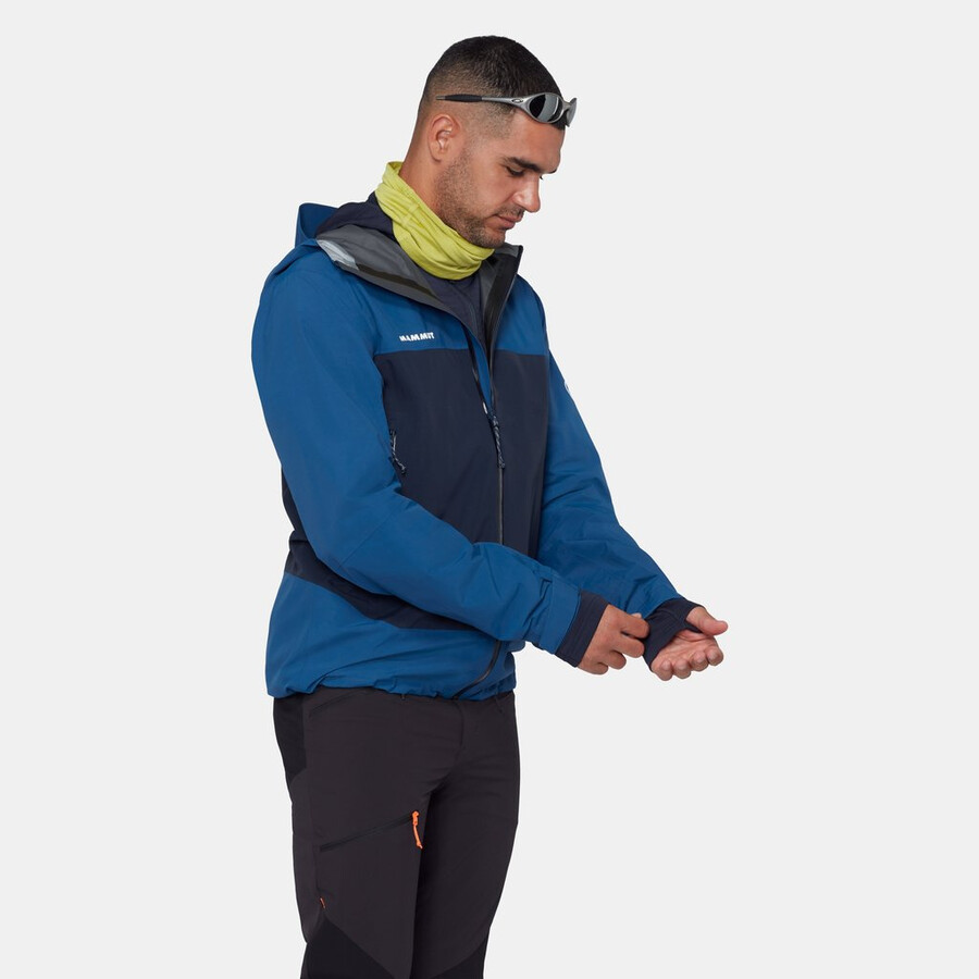 jaqueta com capuz crag hs masculina tschiel-marine