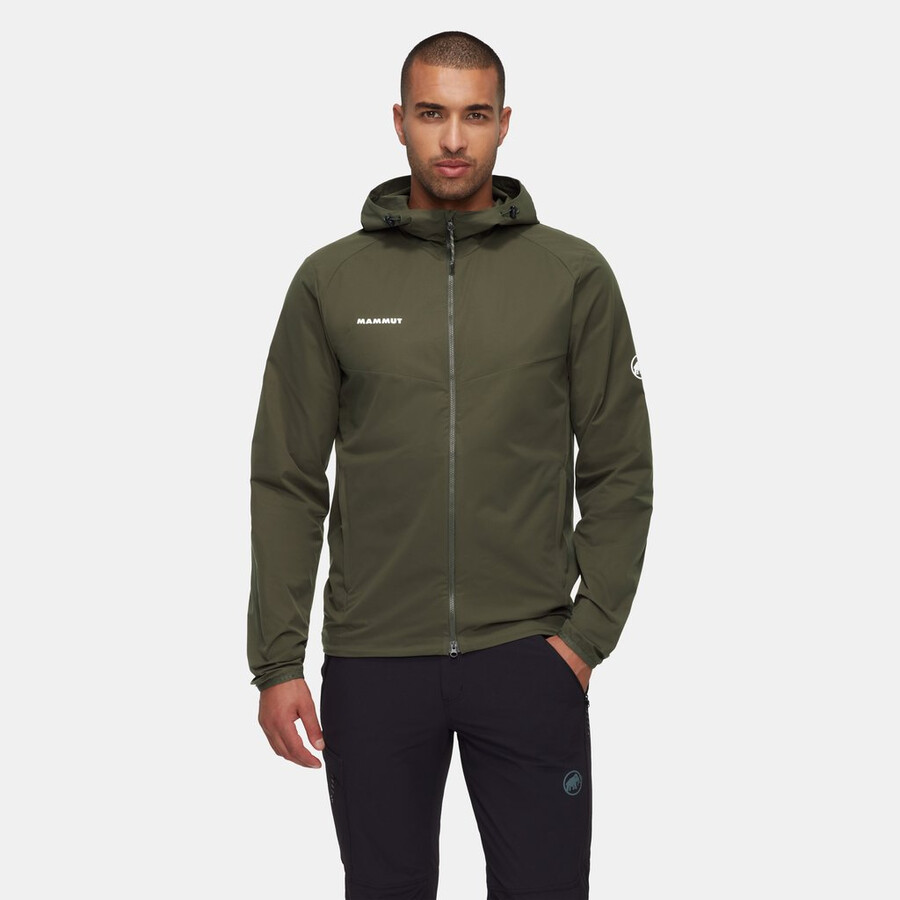 jaqueta com capuz granite so masculina cor marrom escuro.