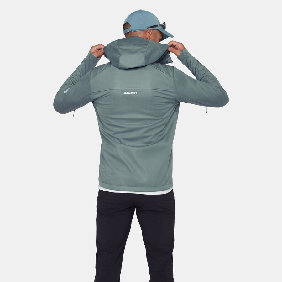jaqueta com capuz ultimate viii so masculina mammut vermelha e preta