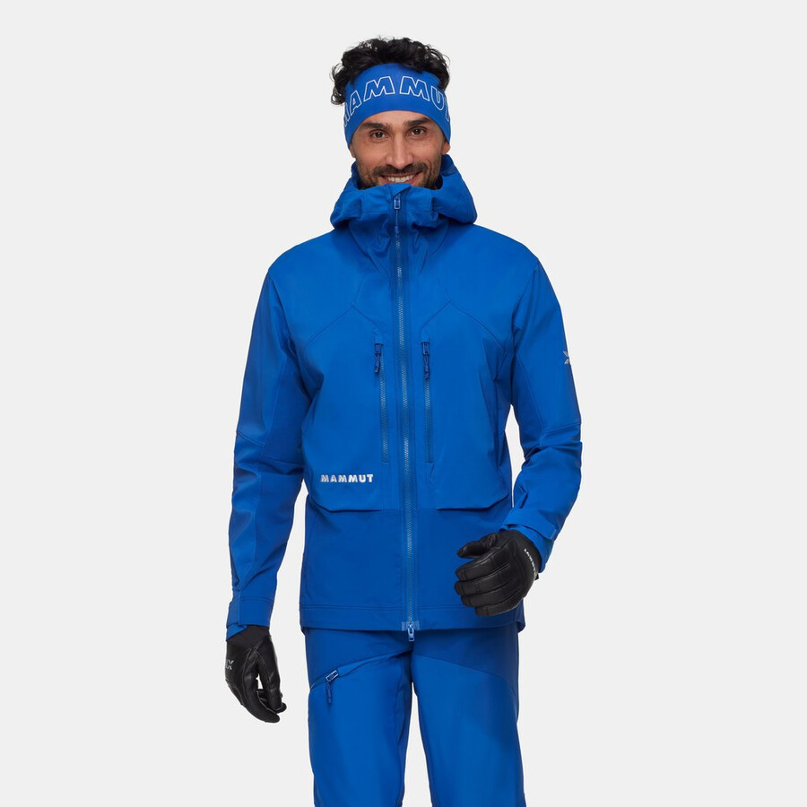 jaqueta com capuz eiger nordwand pro so masculina azul eiger