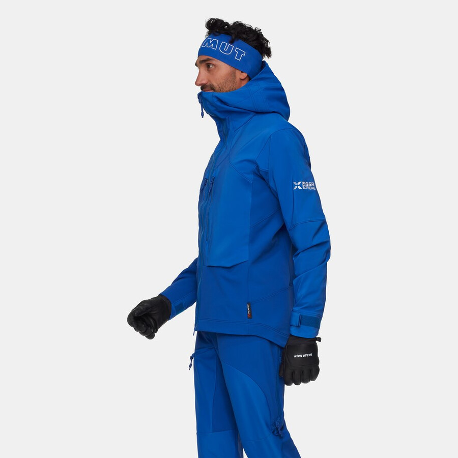jaqueta com capuz eiger nordwand pro so masculina azul eiger