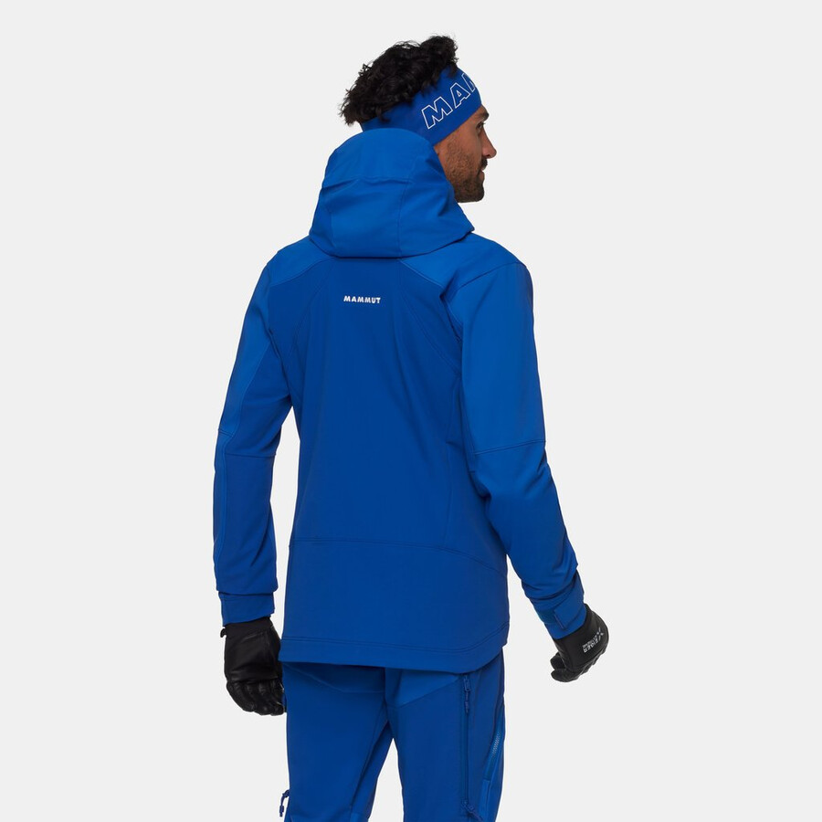 jaqueta com capuz eiger nordwand pro so masculina azul eiger
