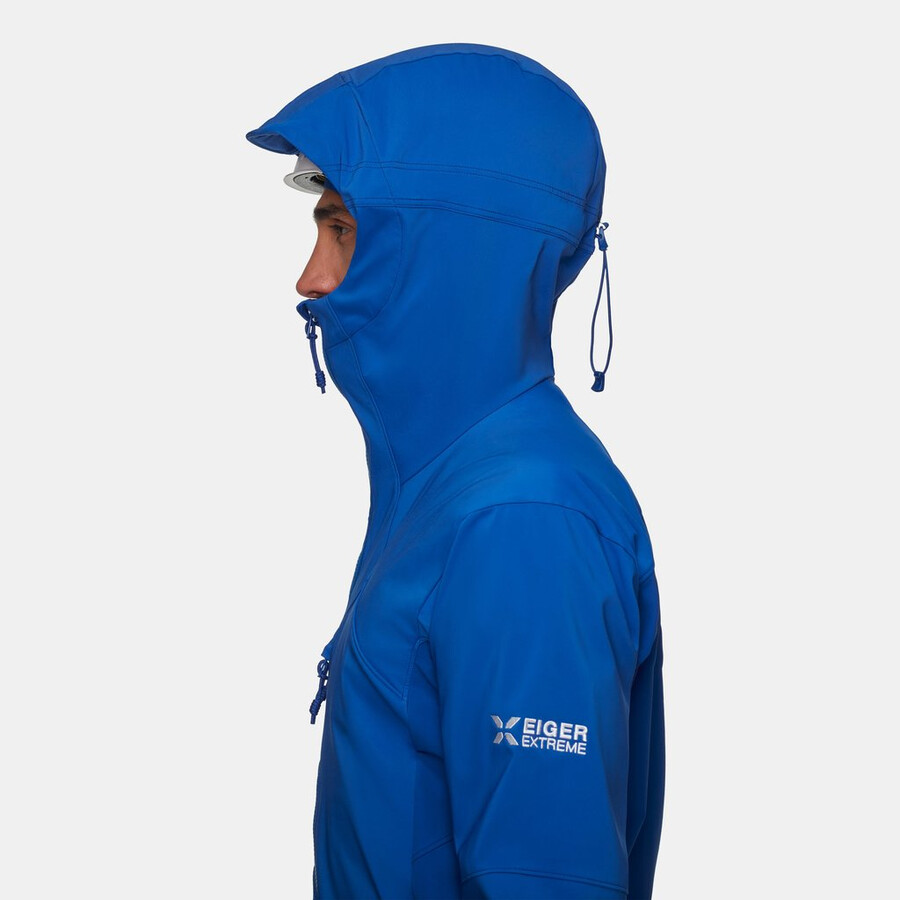 jaqueta com capuz eiger nordwand pro so masculina azul eiger