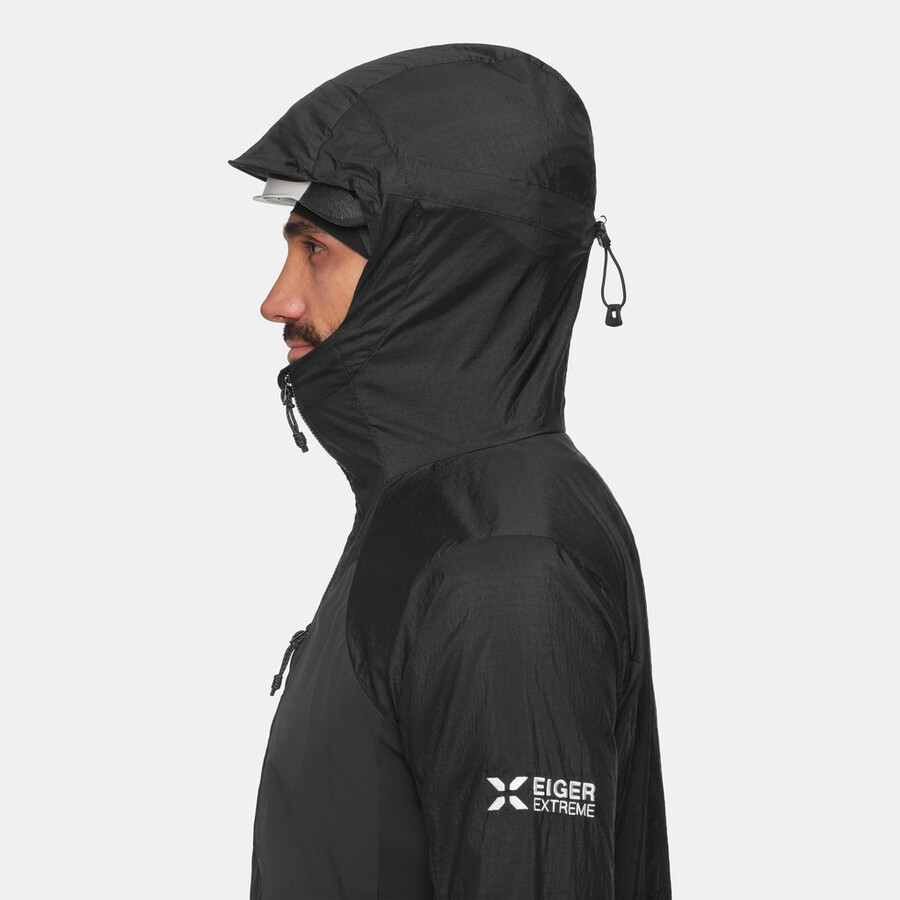 jaqueta com capuz eiger nordwand advanced wb masculina preta