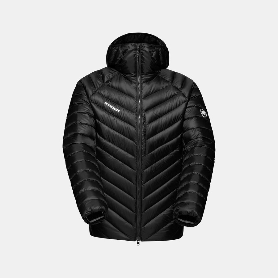 jaqueta com capuz broad peak in masculina azul-petróleo escuro e preto.
