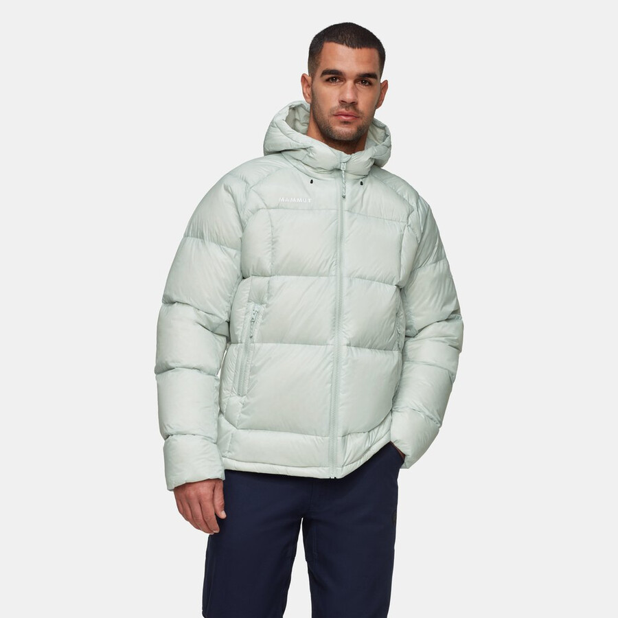 jaqueta com capuz glacier glow in masculina cor prata sálvia