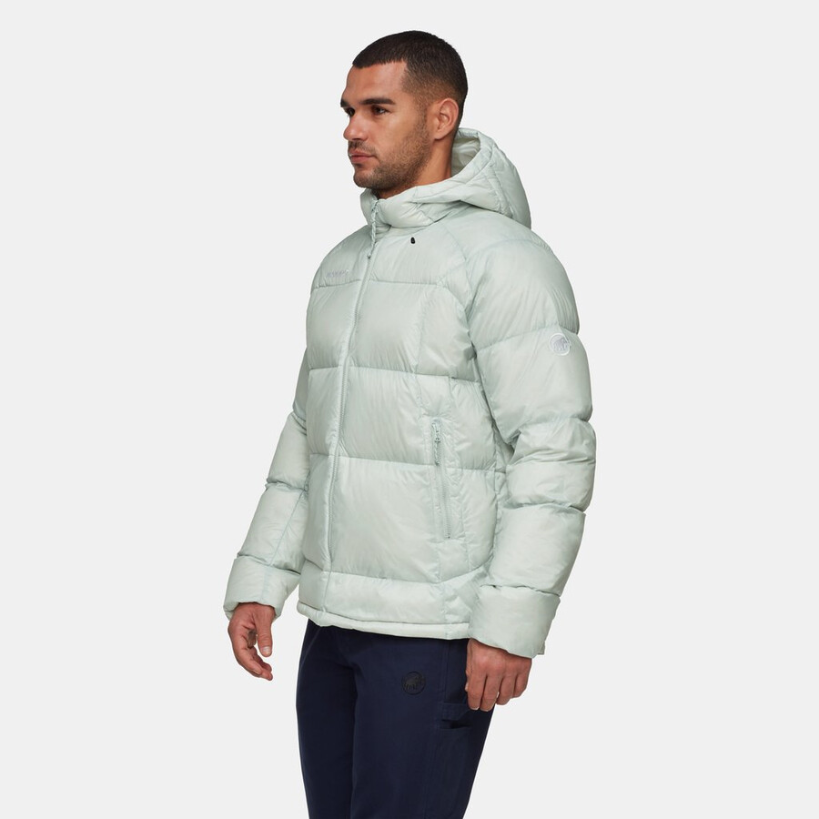 jaqueta com capuz glacier glow in masculina cor prata sálvia