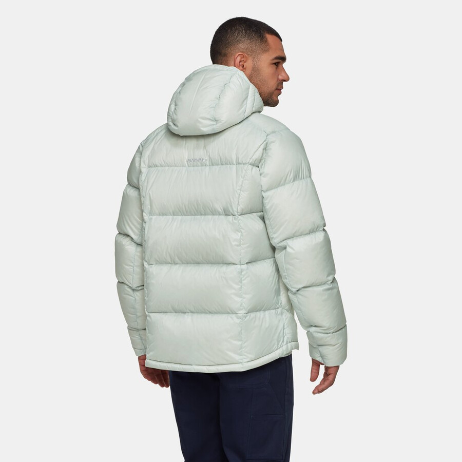 jaqueta com capuz glacier glow in masculina cor prata sálvia