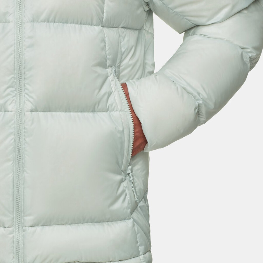 jaqueta com capuz glacier glow in masculina cor prata sálvia