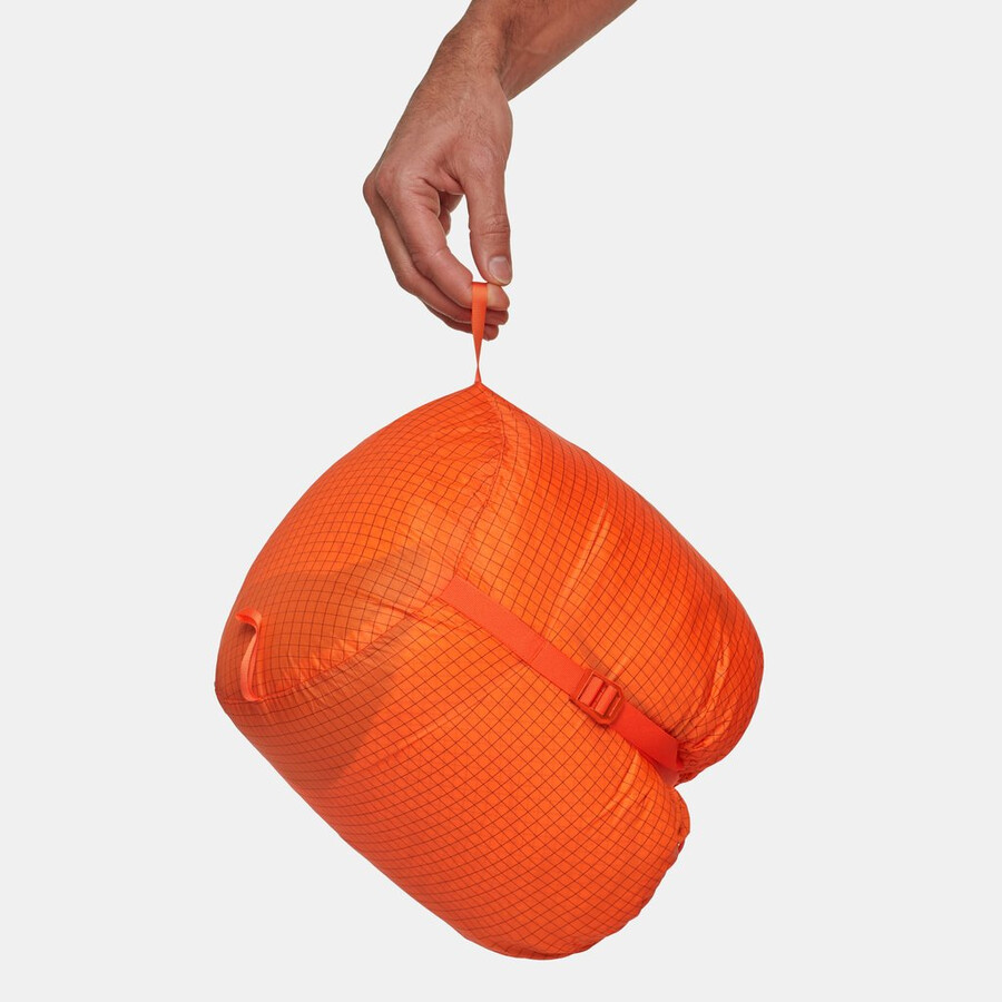 jaqueta com capuz eiger nordwand advanced down in masculina cor laranja eigerazul eiger